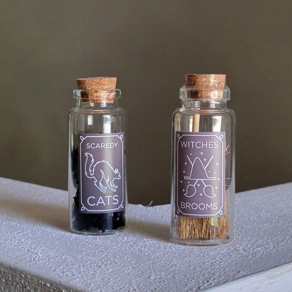 Mini Potion Bottles - Halloween Decor - Like New